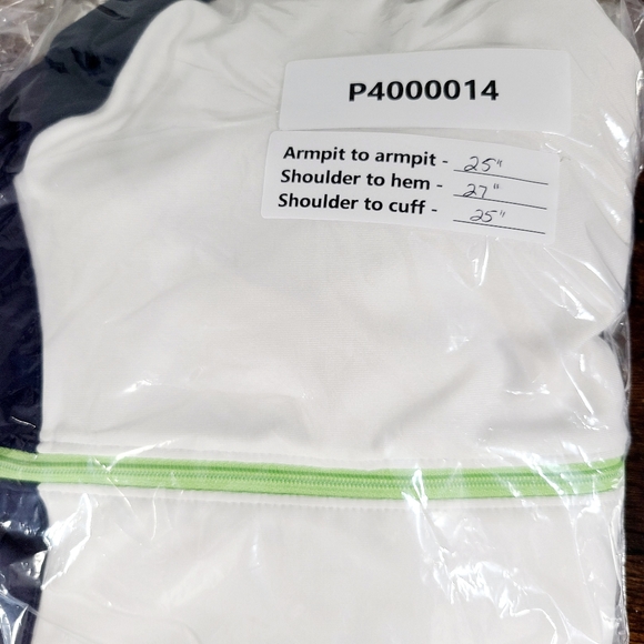 FJ Foot Joy Sport 1/4 Zip Pullover Men XL Blue White Green Long Sleeve BCC Logo - Picture 11 of 11